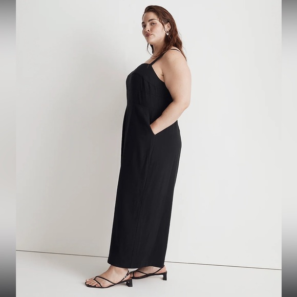 Madewell Plus Square Neck Wide Leg Sleeveless Jumpsuit - Picture 3 of 4